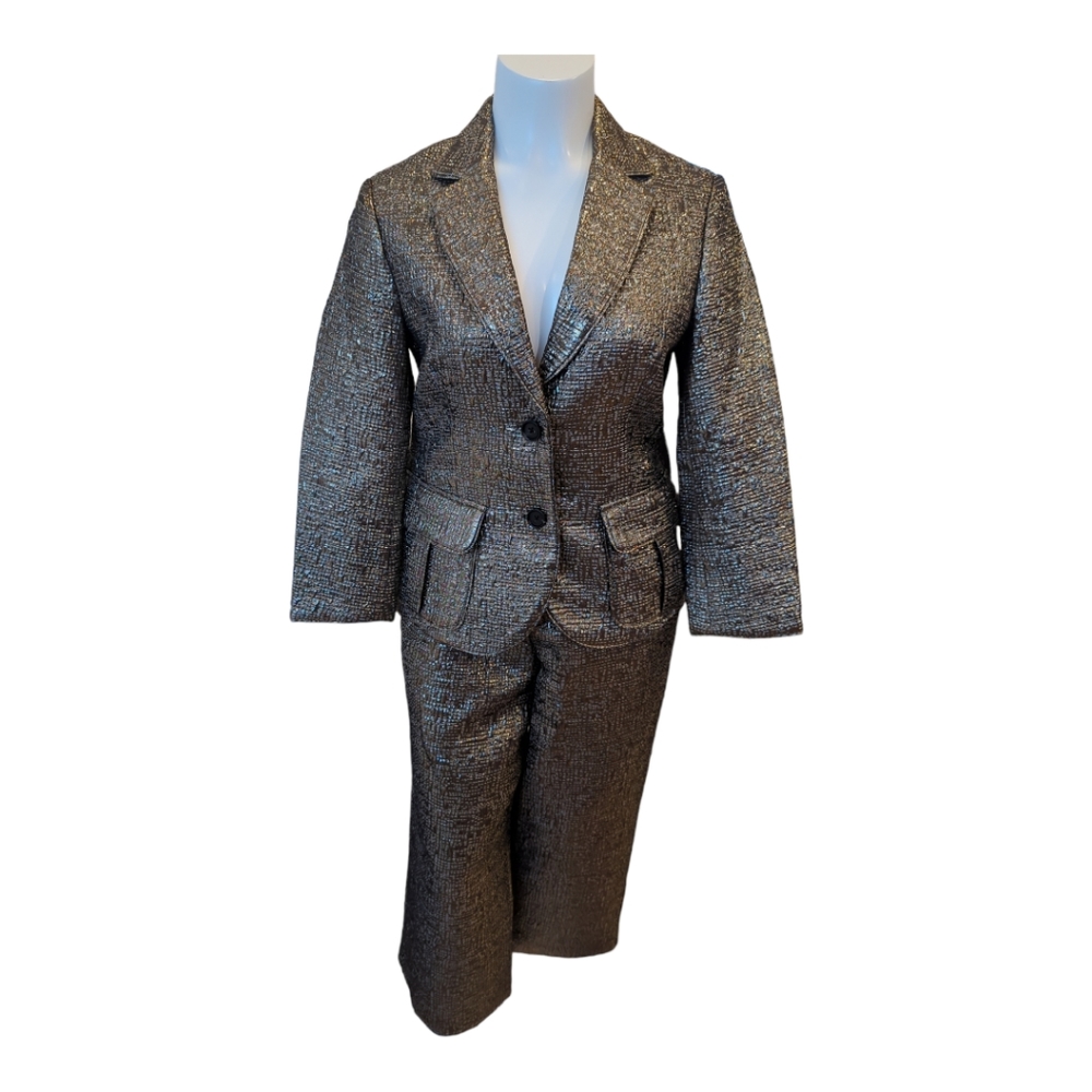 Pink Tartan gold metallic suit